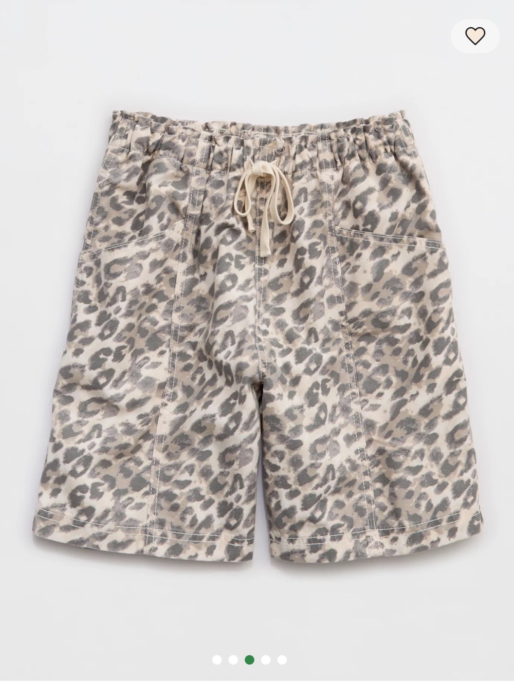 Aerie Cheetah Print Canvas Jort Shorts